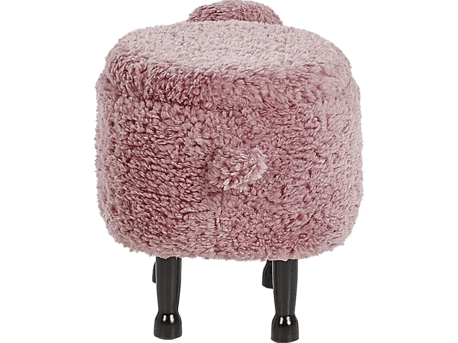 Sale Beliani Pouf animaletto contenitore SHEEP Tessuto Rosa Pecora Rosa Nero