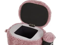 Sale Beliani Pouf animaletto contenitore SHEEP Tessuto Rosa Pecora Rosa Nero