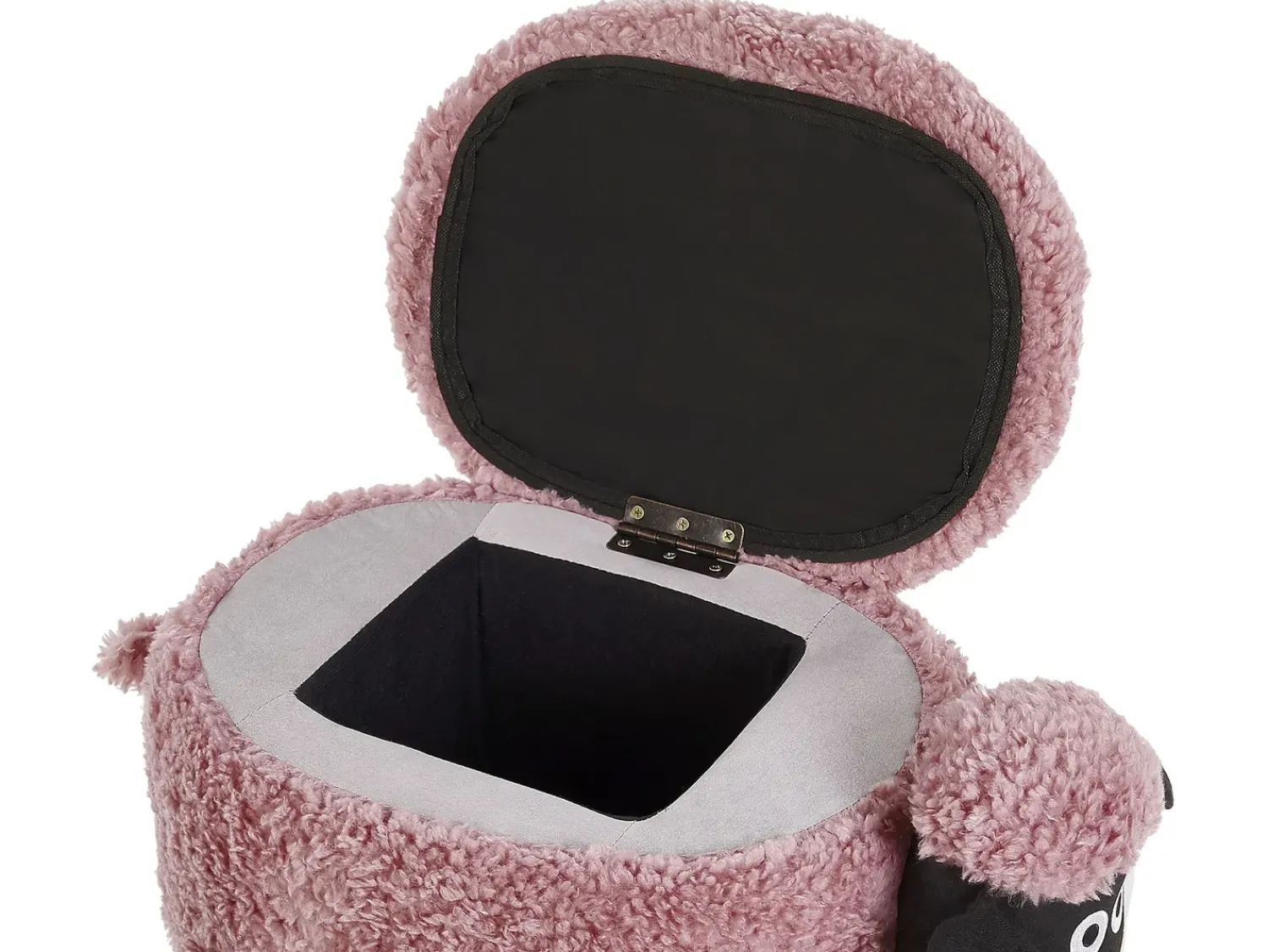 Sale Beliani Pouf animaletto contenitore SHEEP Tessuto Rosa Pecora Rosa Nero