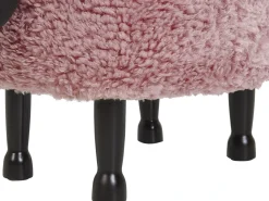 Sale Beliani Pouf animaletto contenitore SHEEP Tessuto Rosa Pecora Rosa Nero
