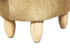 Online Beliani Pouf animaletto contenitore FOX Velluto Arancione Volpe Bianco Arancione Marrone
