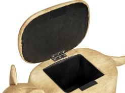 Online Beliani Pouf animaletto contenitore FOX Velluto Arancione Volpe Bianco Arancione Marrone