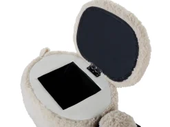 New Beliani Pouf animaletto contenitore SHEEP Tessuto Beige chiaro Pecora Beige Marrone Nero