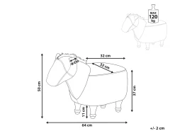 Clearance Beliani Pouf animaletto HORSE Pelle sintetica chiaro Cavallo Marrone