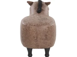 Clearance Beliani Pouf animaletto HORSE Pelle sintetica chiaro Cavallo Marrone
