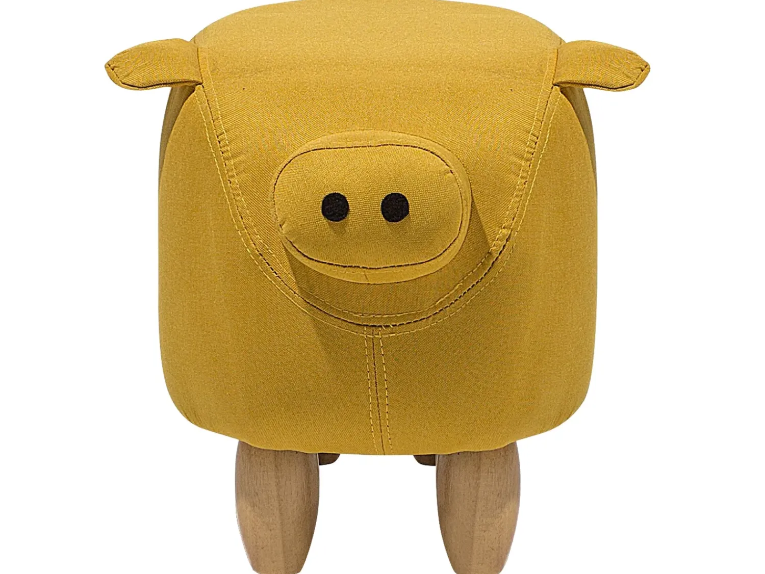 Outlet Beliani Pouf animaletto PIGGY Tessuto Giallo Maiale Giallo Marrone
