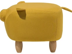 Outlet Beliani Pouf animaletto PIGGY Tessuto Giallo Maiale Giallo Marrone