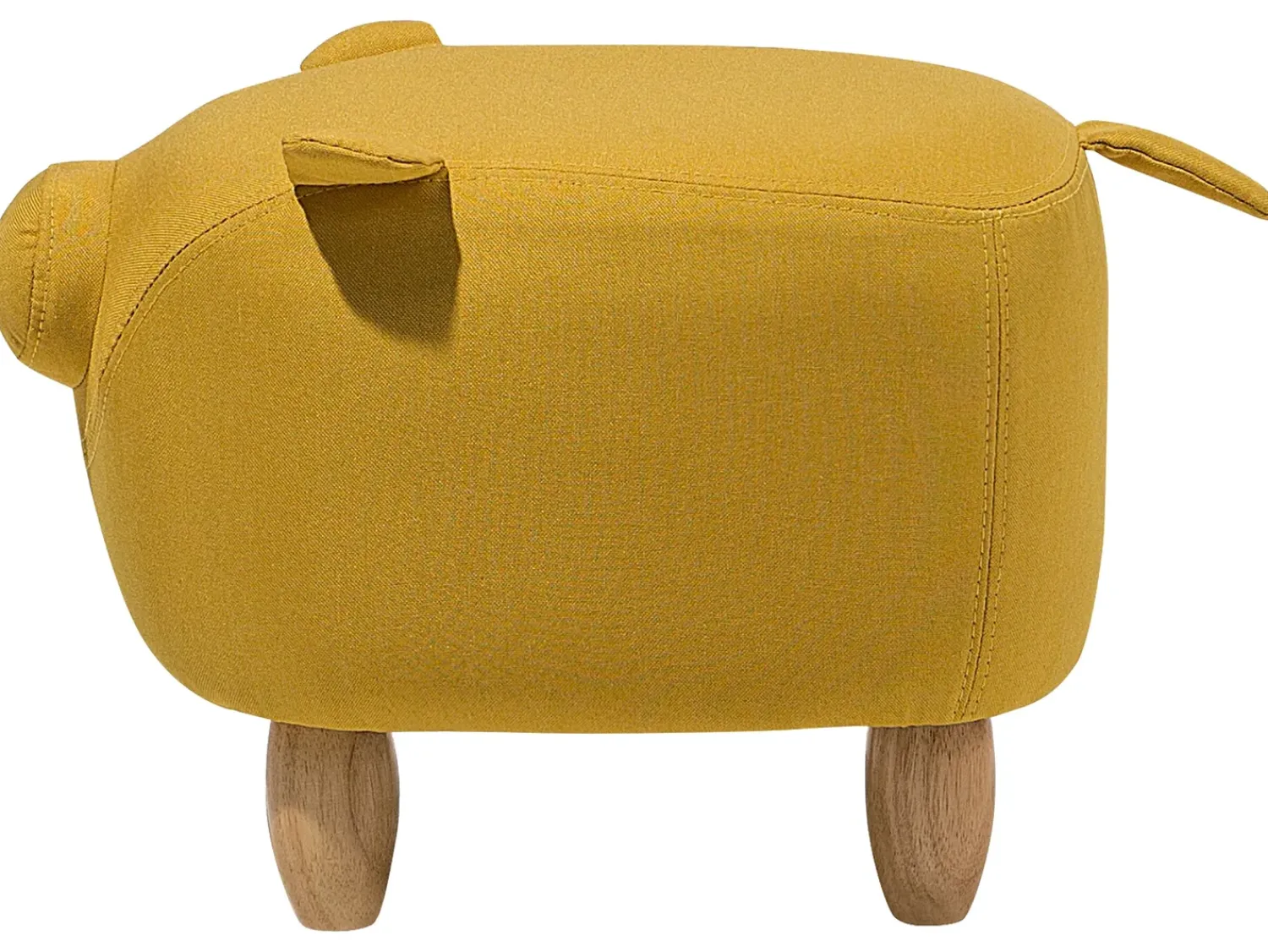 Outlet Beliani Pouf animaletto PIGGY Tessuto Giallo Maiale Giallo Marrone