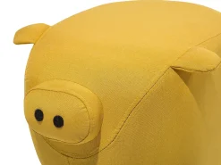 Outlet Beliani Pouf animaletto PIGGY Tessuto Giallo Maiale Giallo Marrone