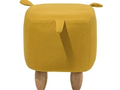 Outlet Beliani Pouf animaletto PIGGY Tessuto Giallo Maiale Giallo Marrone