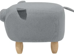Discount Beliani Pouf animaletto PIGGY Tessuto Grigio chiaro Maiale Marrone Grigio
