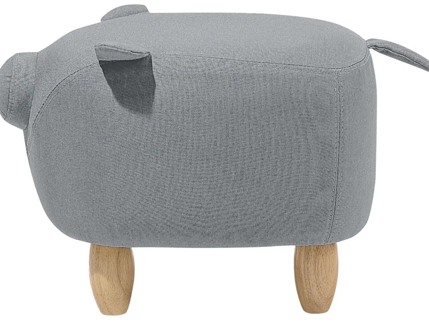 Discount Beliani Pouf animaletto PIGGY Tessuto Grigio chiaro Maiale Marrone Grigio