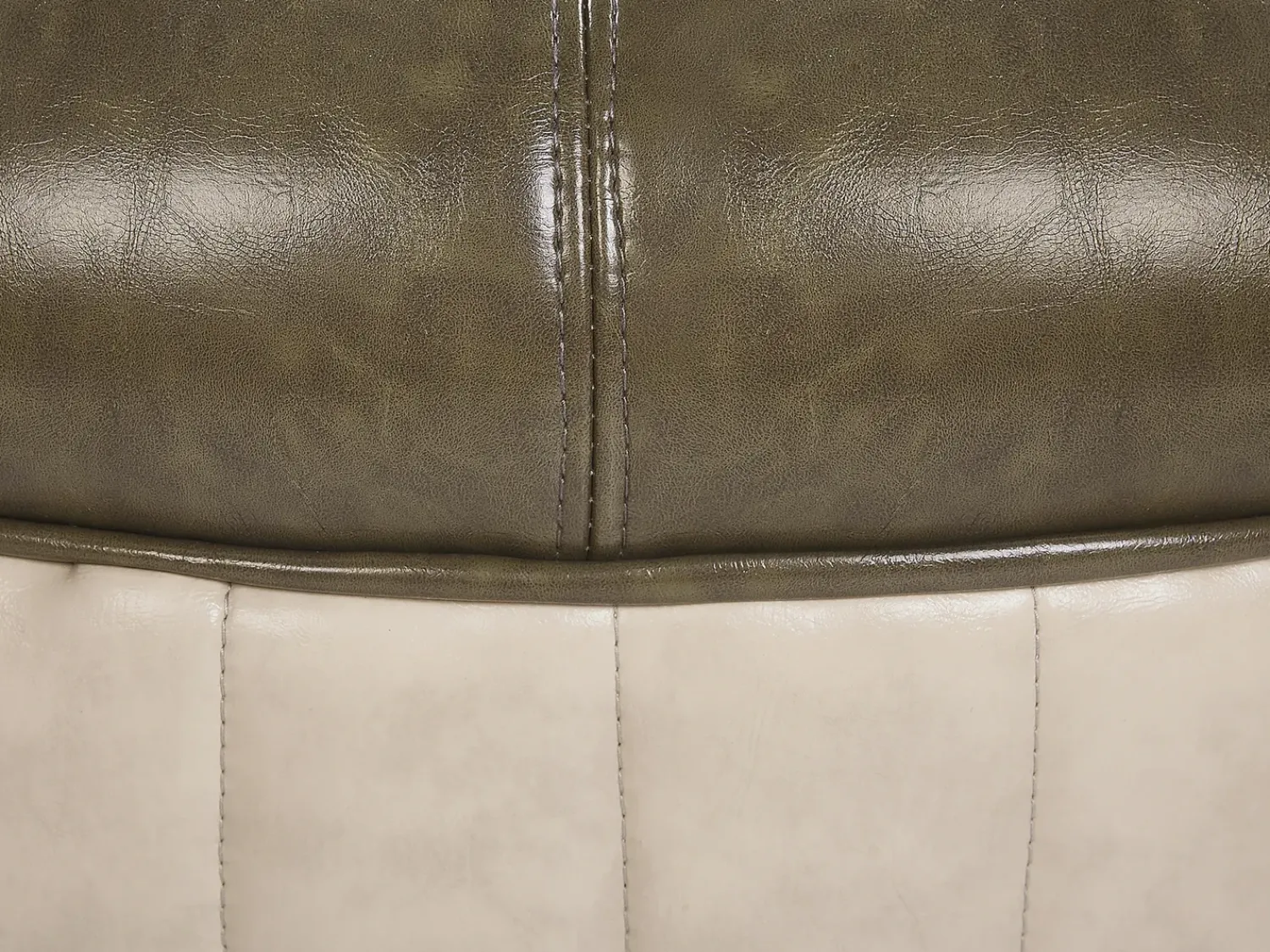 Outlet Beliani Pouf animaletto TURTLE Pelle sintetica Verde scuro Tartaruga Beige Marrone Verde