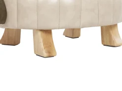 Outlet Beliani Pouf animaletto TURTLE Pelle sintetica Verde scuro Tartaruga Beige Marrone Verde