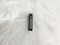 Hot Beliani Pouf animaletto WOOLLY Finta pelliccia Bianco Rinocerone Bianco Marrone