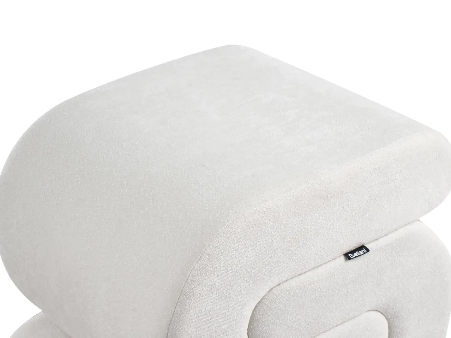 Online Beliani Pouf ARCADIA Ciniglia sporco Bianco