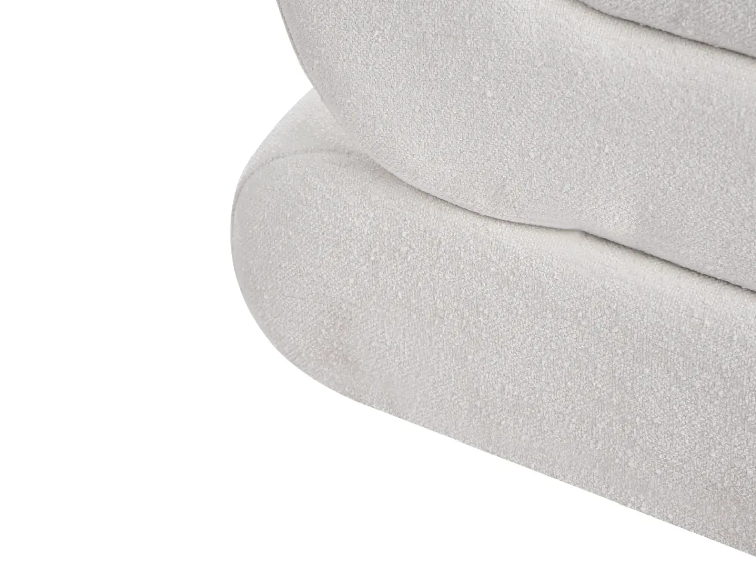 Online Beliani Pouf ARCADIA Ciniglia sporco Bianco