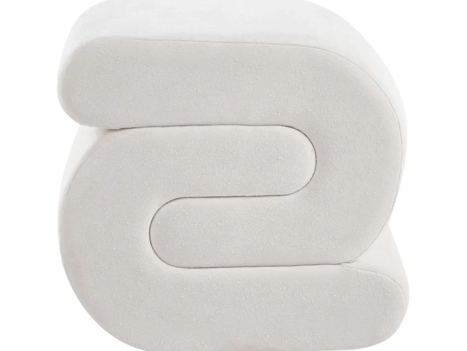 Online Beliani Pouf ARCADIA Ciniglia sporco Bianco