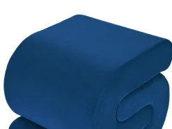 Beliani Pouf ARCADIA Velluto marino Blu