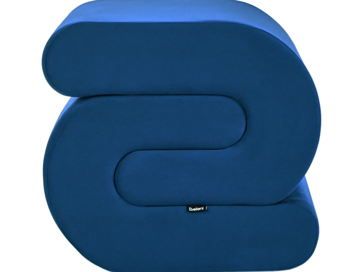 Beliani Pouf ARCADIA Velluto marino Blu