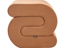 Beliani Pouf ARCADIA Velluto dorato Marrone