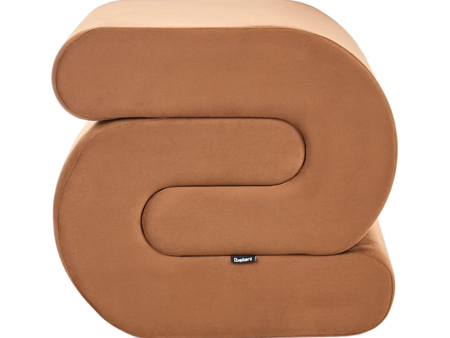 Beliani Pouf ARCADIA Velluto dorato Marrone