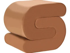 Beliani Pouf ARCADIA Velluto dorato Marrone