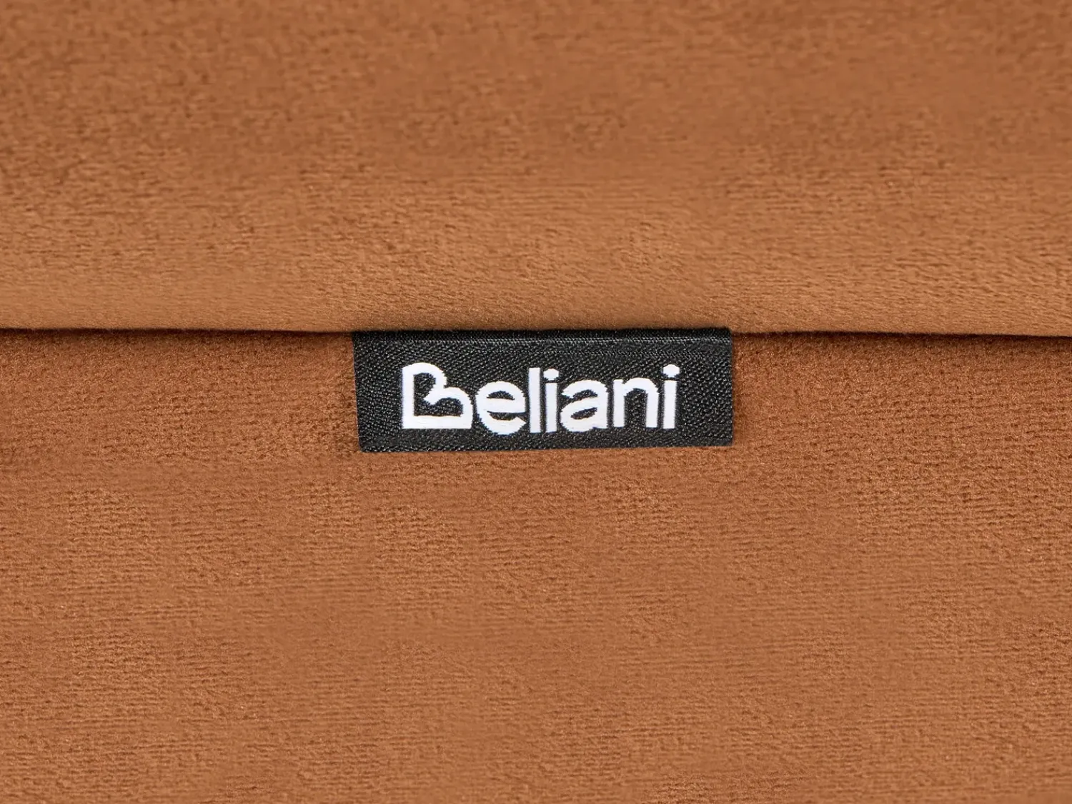 Beliani Pouf ARCADIA Velluto dorato Marrone