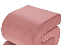 New Beliani Pouf ARCADIA Velluto Rosa