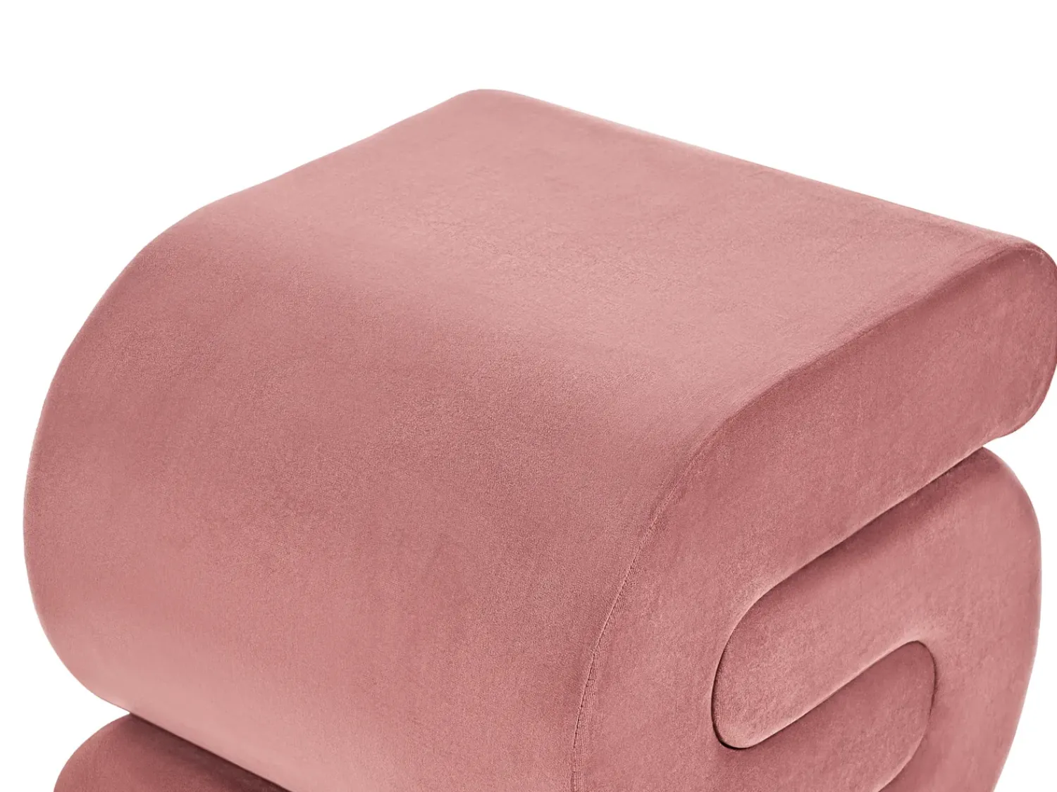 New Beliani Pouf ARCADIA Velluto Rosa