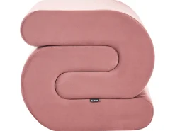 New Beliani Pouf ARCADIA Velluto Rosa