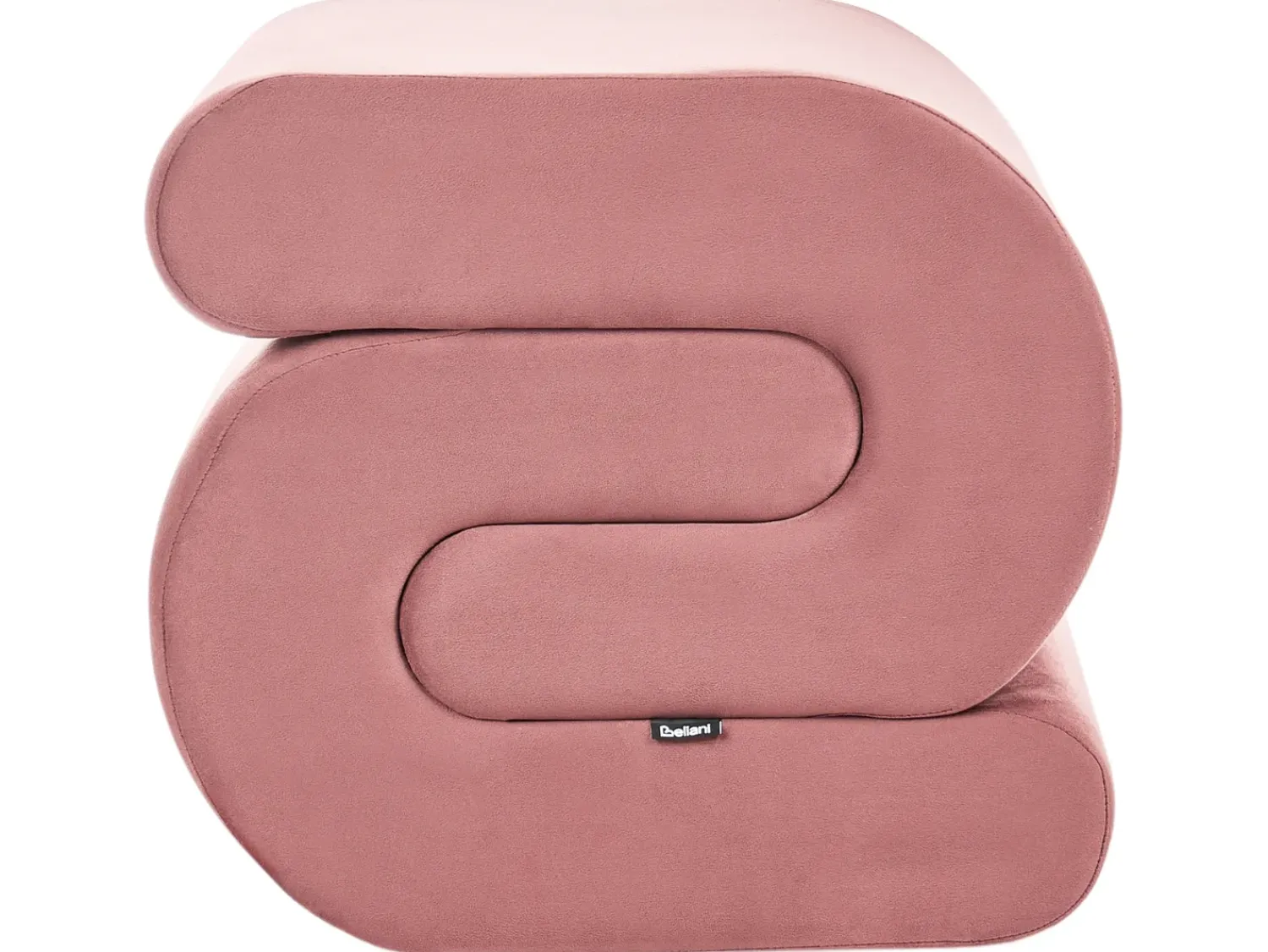 New Beliani Pouf ARCADIA Velluto Rosa