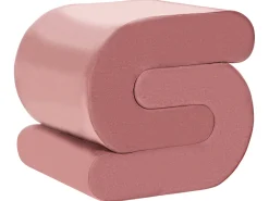 New Beliani Pouf ARCADIA Velluto Rosa