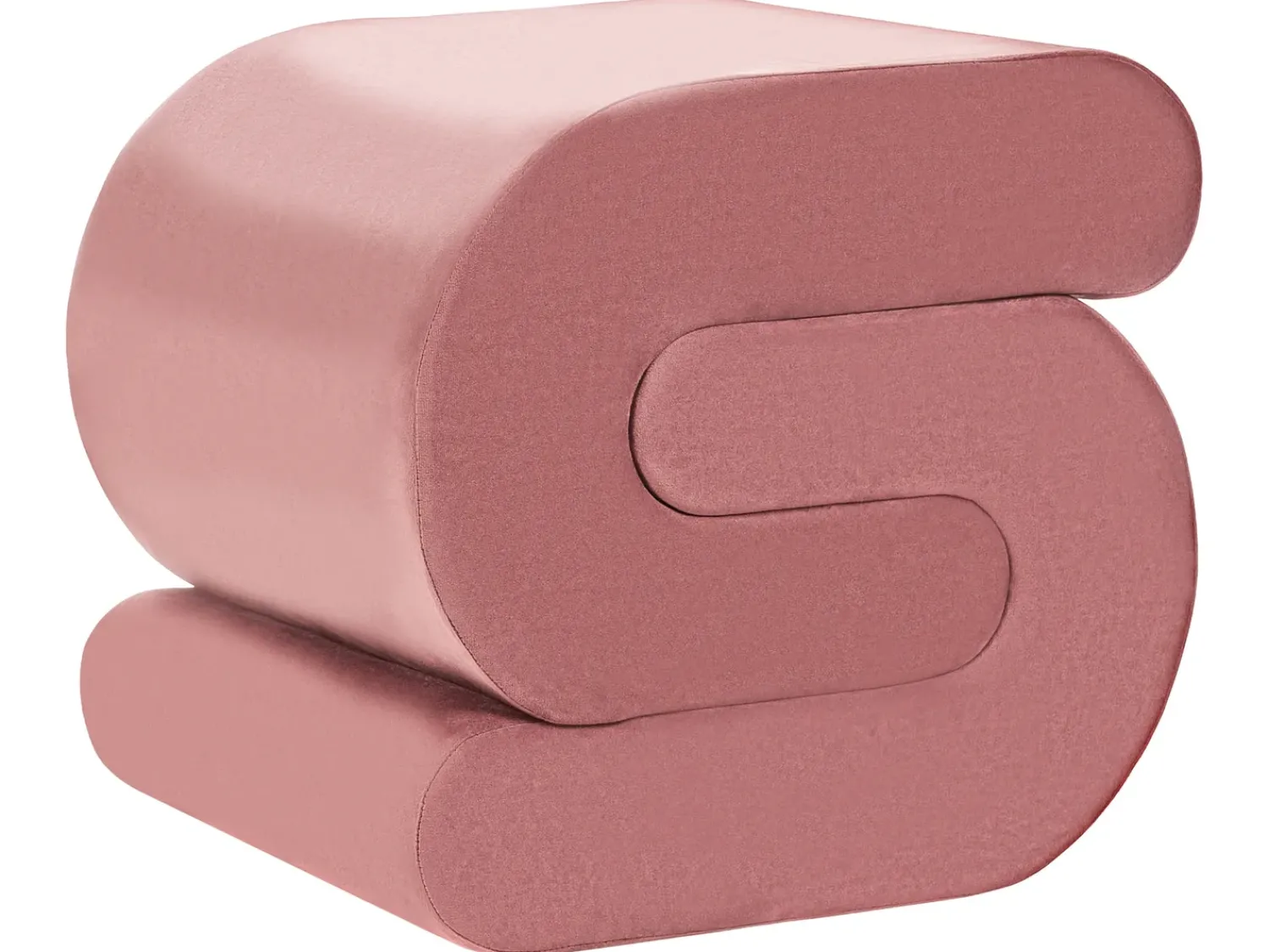 New Beliani Pouf ARCADIA Velluto Rosa