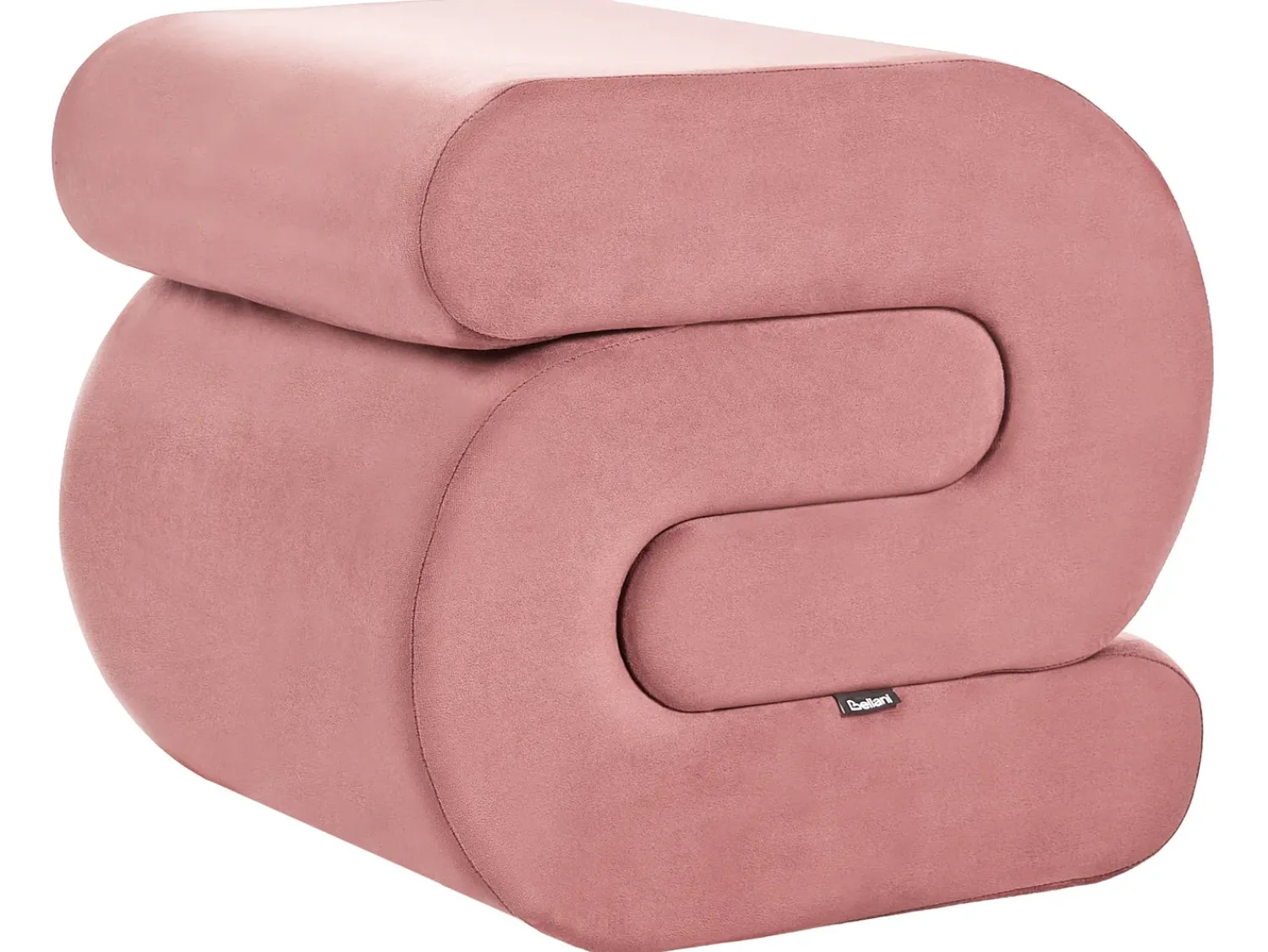 New Beliani Pouf ARCADIA Velluto Rosa