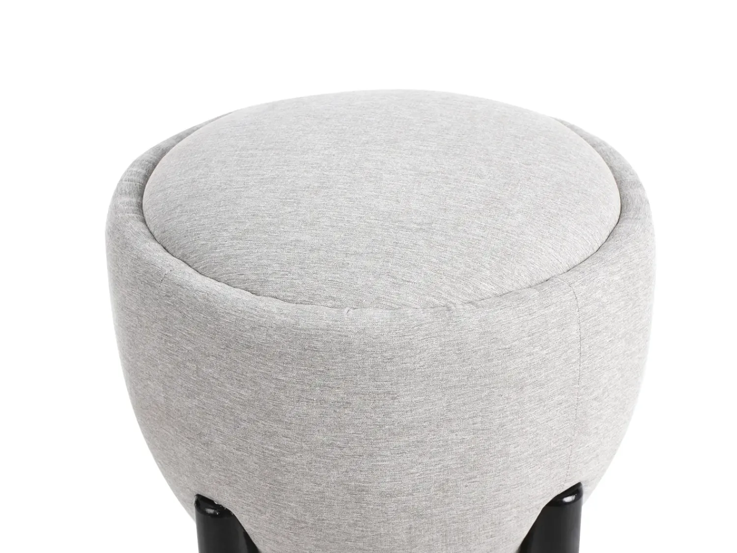Best Beliani Pouf ARCHIE Lino sintetico Grigio Grigio Nero