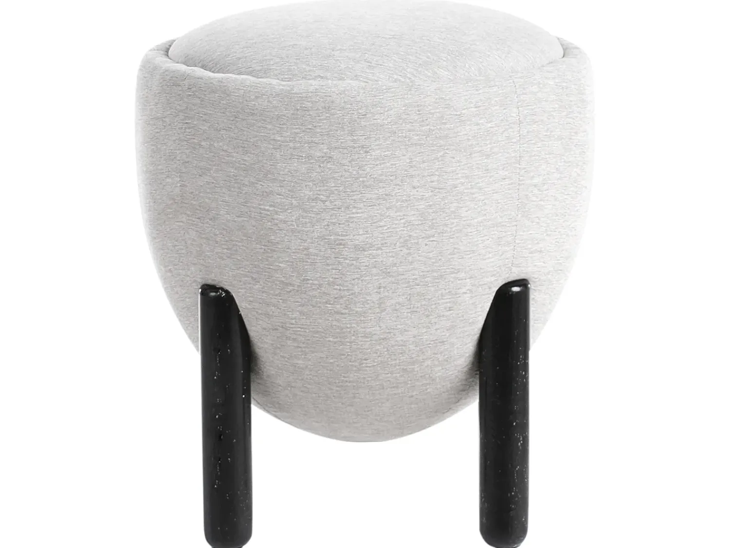 Best Beliani Pouf ARCHIE Lino sintetico Grigio Grigio Nero