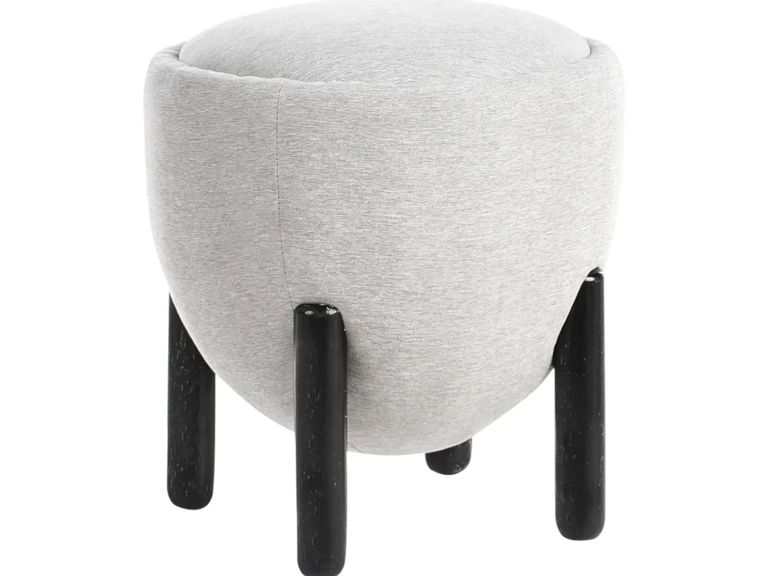 Best Beliani Pouf ARCHIE Lino sintetico Grigio Grigio Nero