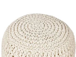 Beliani Pouf ARPATU Cotone chiaro Beige