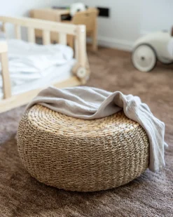 Sale Beliani Pouf BACKAN Giacinto d'acqua Beige Beige Naturale