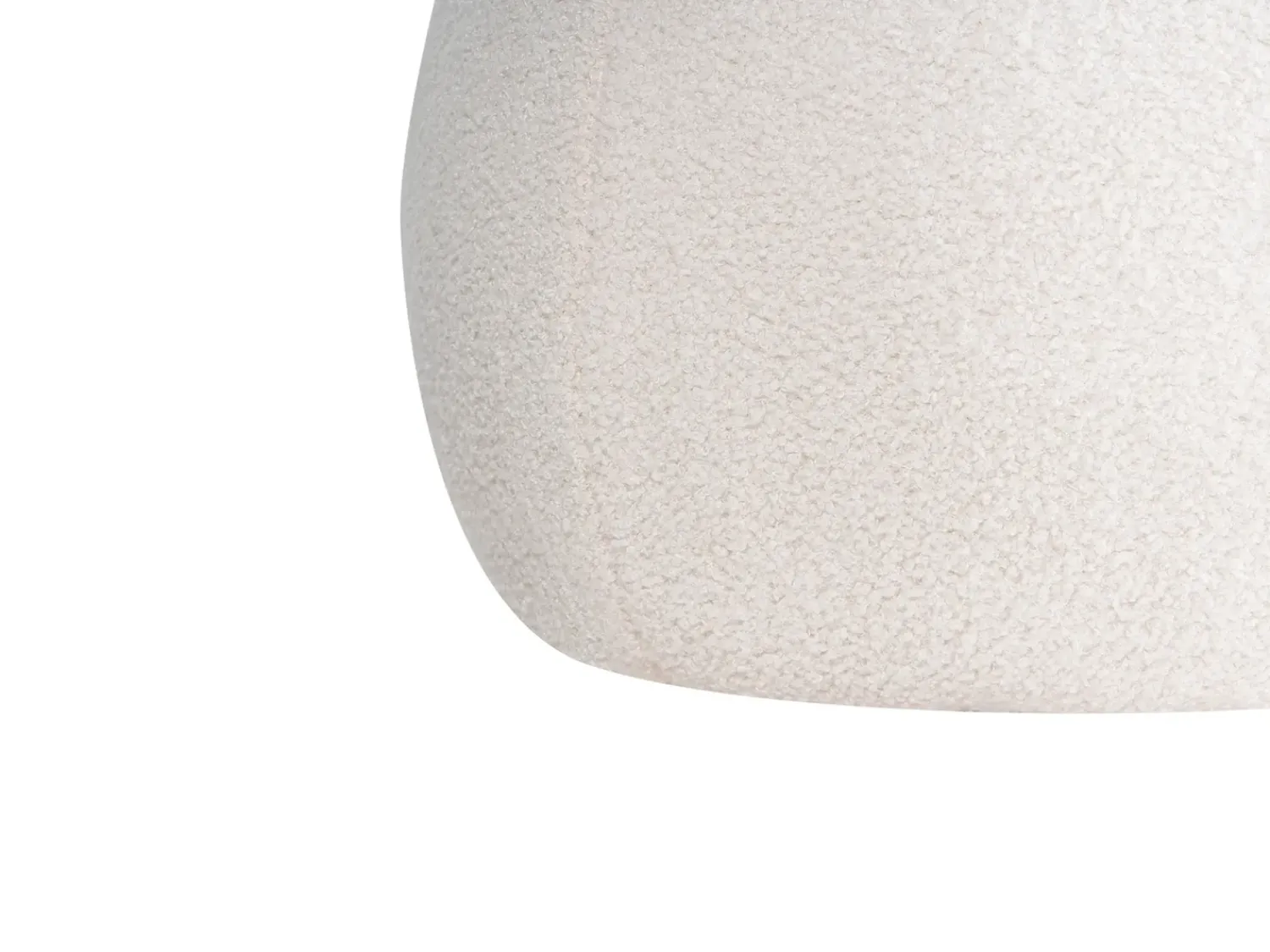 Sale Beliani Pouf BARRON Bouclé sporco Bianco
