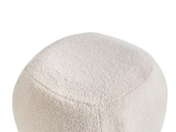 Sale Beliani Pouf BARRON Bouclé sporco Bianco