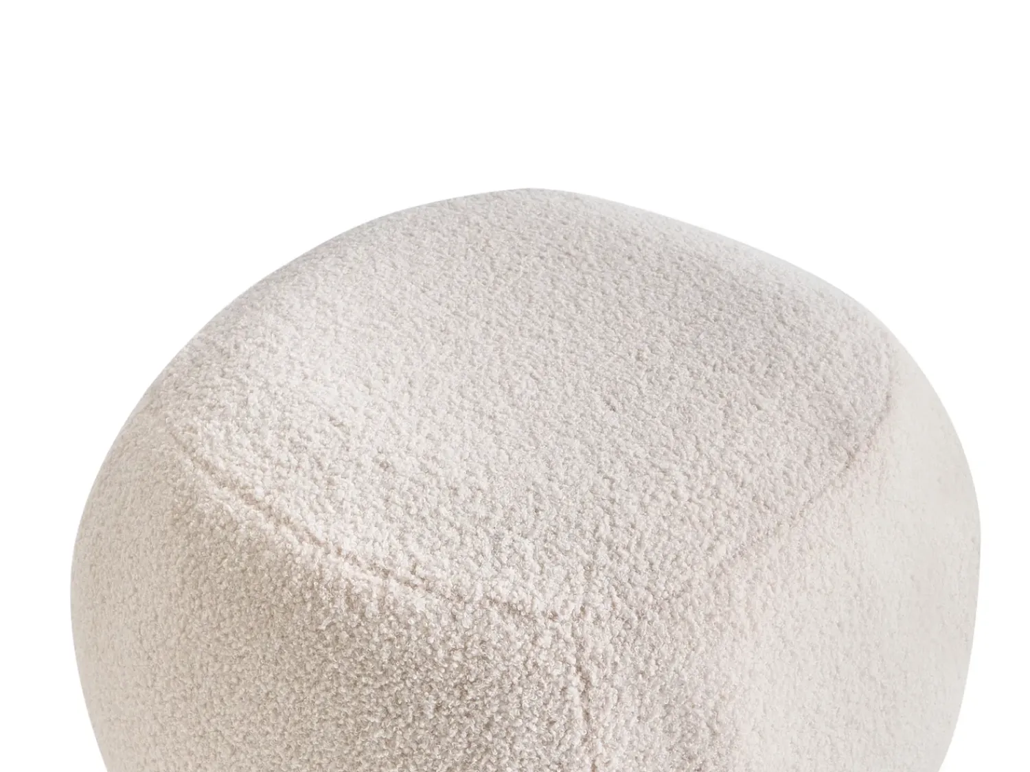 Sale Beliani Pouf BARRON Bouclé sporco Bianco