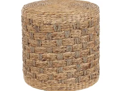 Best Beliani Pouf BASSLET Vimini Beige Beige Naturale