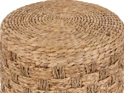 Best Beliani Pouf BASSLET Vimini Beige Beige Naturale