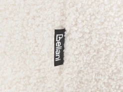 Beliani Pouf BAYARD Bouclé sporco Bianco
