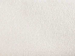 Beliani Pouf BAYARD Bouclé sporco Bianco