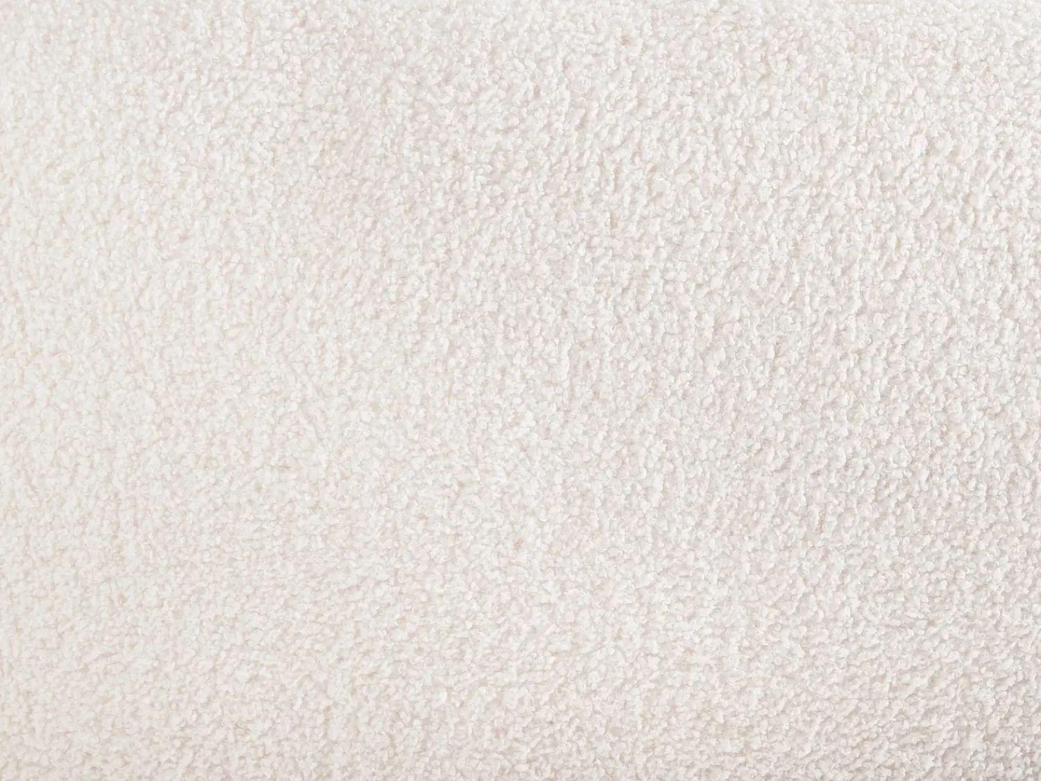 Beliani Pouf BAYARD Bouclé sporco Bianco