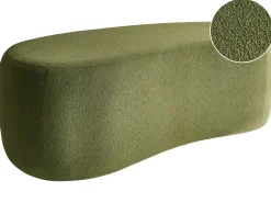 Clearance Beliani Pouf BAYARD Bouclé Verde