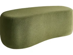 Clearance Beliani Pouf BAYARD Bouclé Verde
